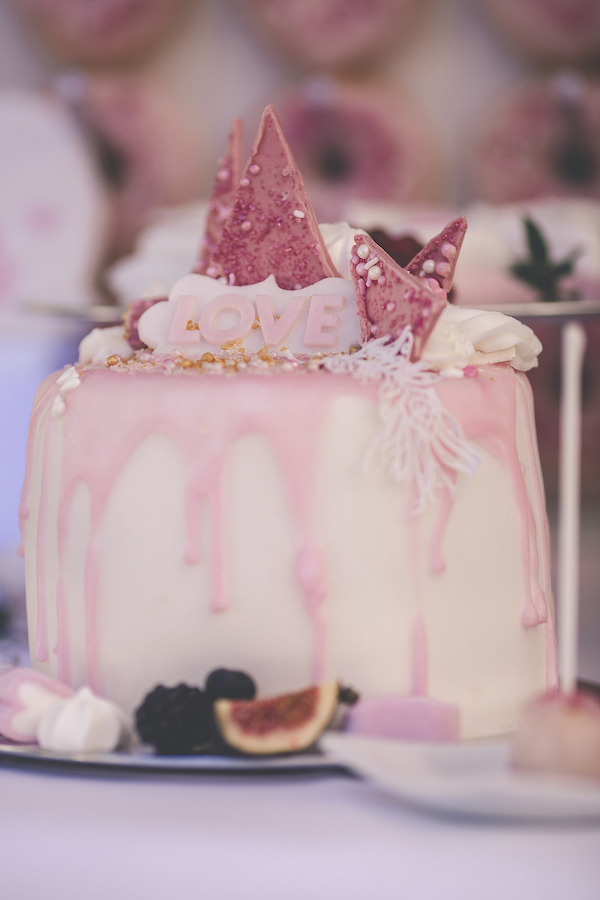 Single Torte in rosarot