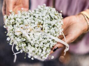 Ringkissen aus Blumen von der Ideenschmiede